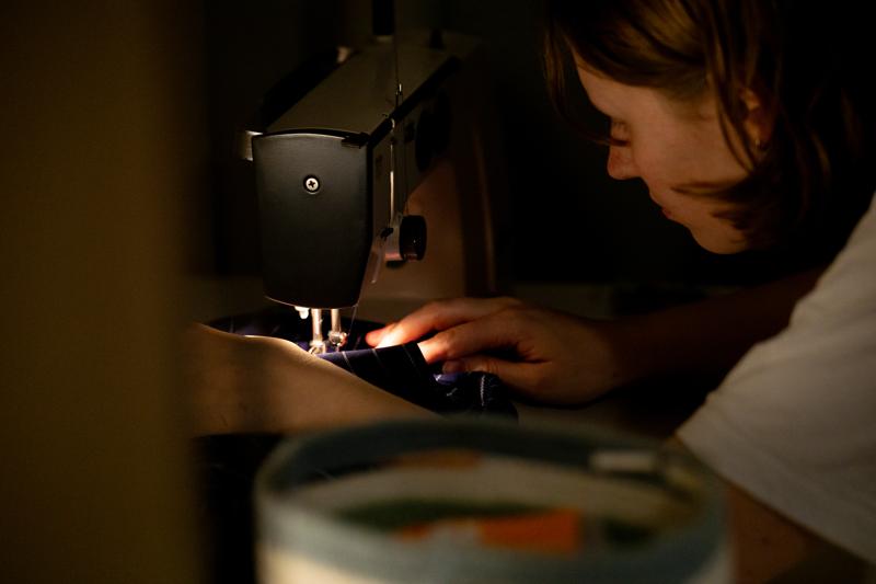 Stitching at night. Amsterdam, Netherlands, 2025.